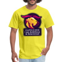 Thumbnail for Men's Glow Capricorn Classic T-Shirt - yellow