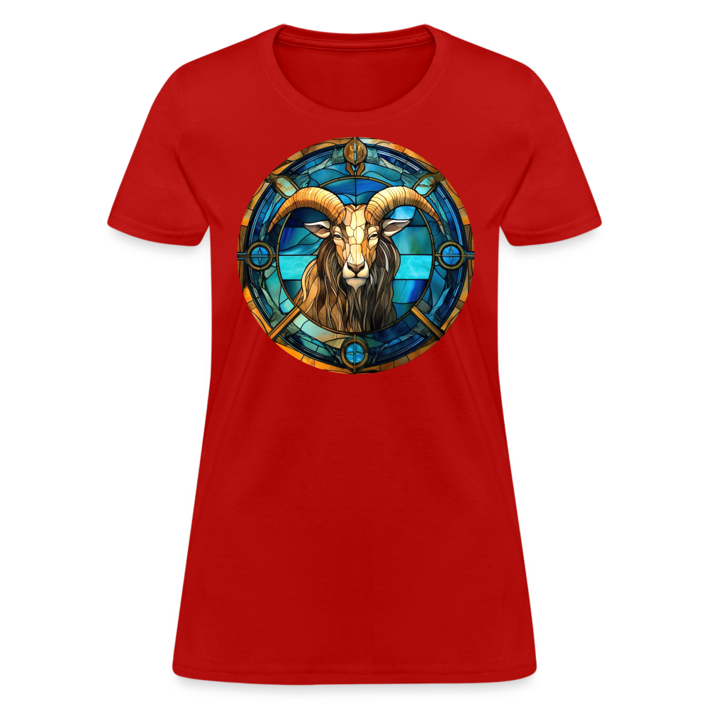 Women's Mosaic Capricorn T-Shirt - red