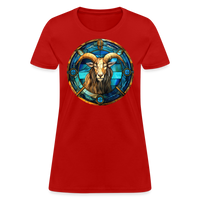 Thumbnail for Women's Mosaic Capricorn T-Shirt - red