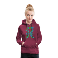 Thumbnail for Women's Power Words Pisces Premium Hoodie - burgundy