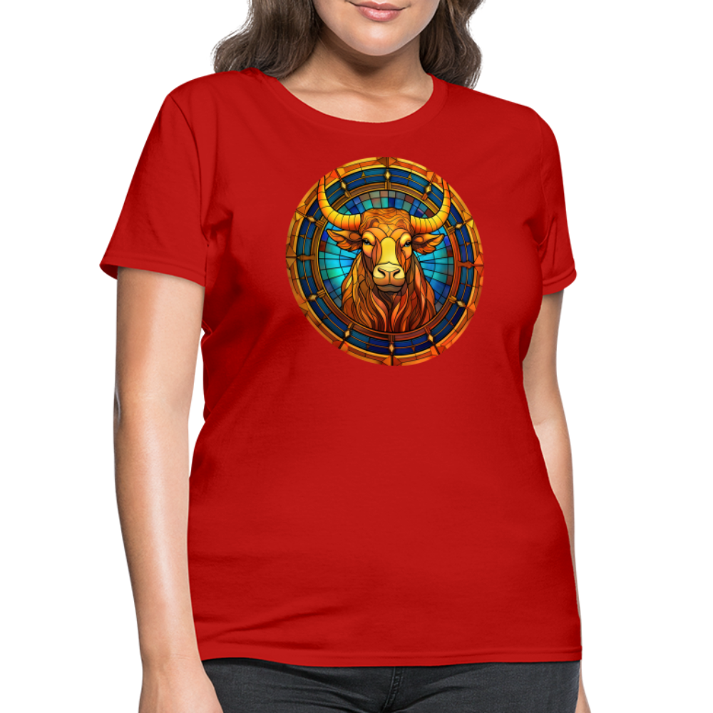 Women's Mosaic Taurus T-Shirt - red