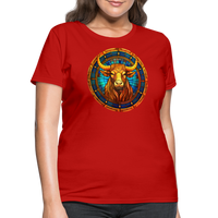 Thumbnail for Women's Mosaic Taurus T-Shirt - red