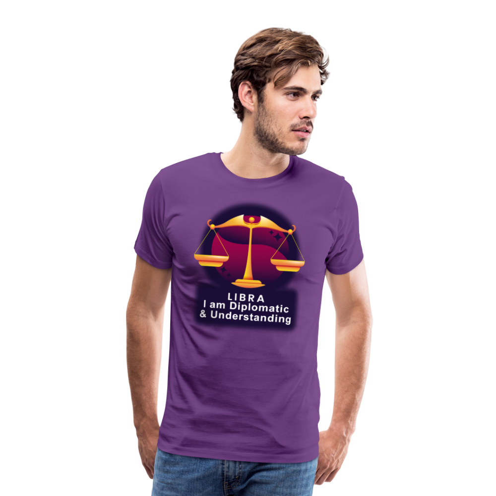 Men's Glow Libra Premium T-Shirt - purple