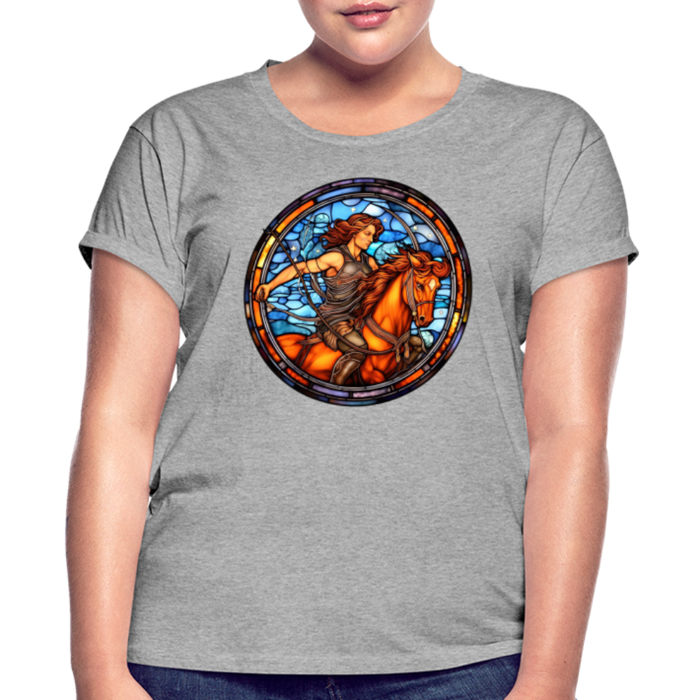 Women's Mosaic Sagittarius Relaxed Fit T-Shirt - heather gray