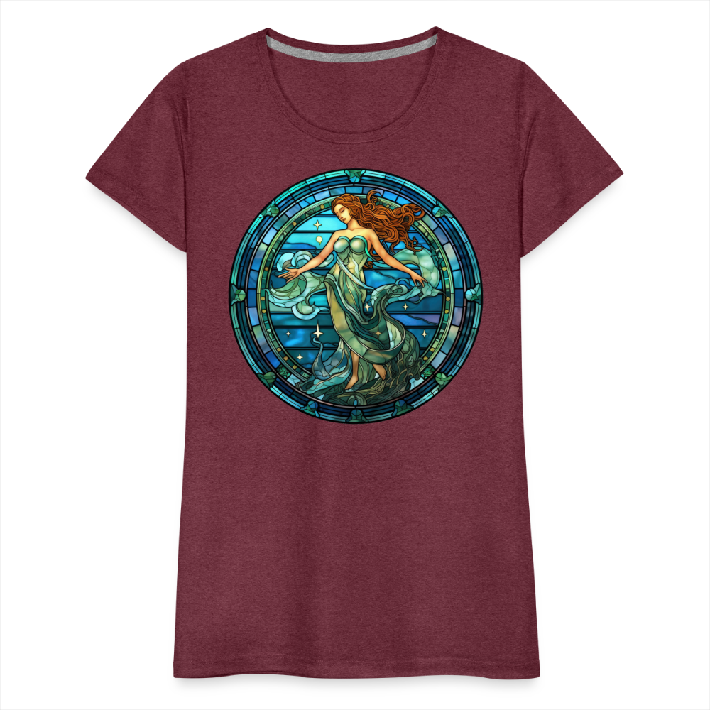 Women’s Mosaic Aquarius Premium T-Shirt - heather burgundy