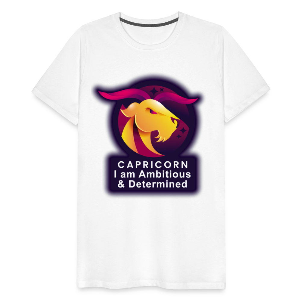 Men's Glow Capricorn Premium T-Shirt - white