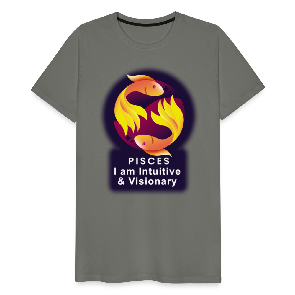 Men's Glow Pisces Premium T-Shirt - asphalt gray