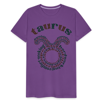 Thumbnail for Men's Power Words Taurus Premium T-Shirt - purple