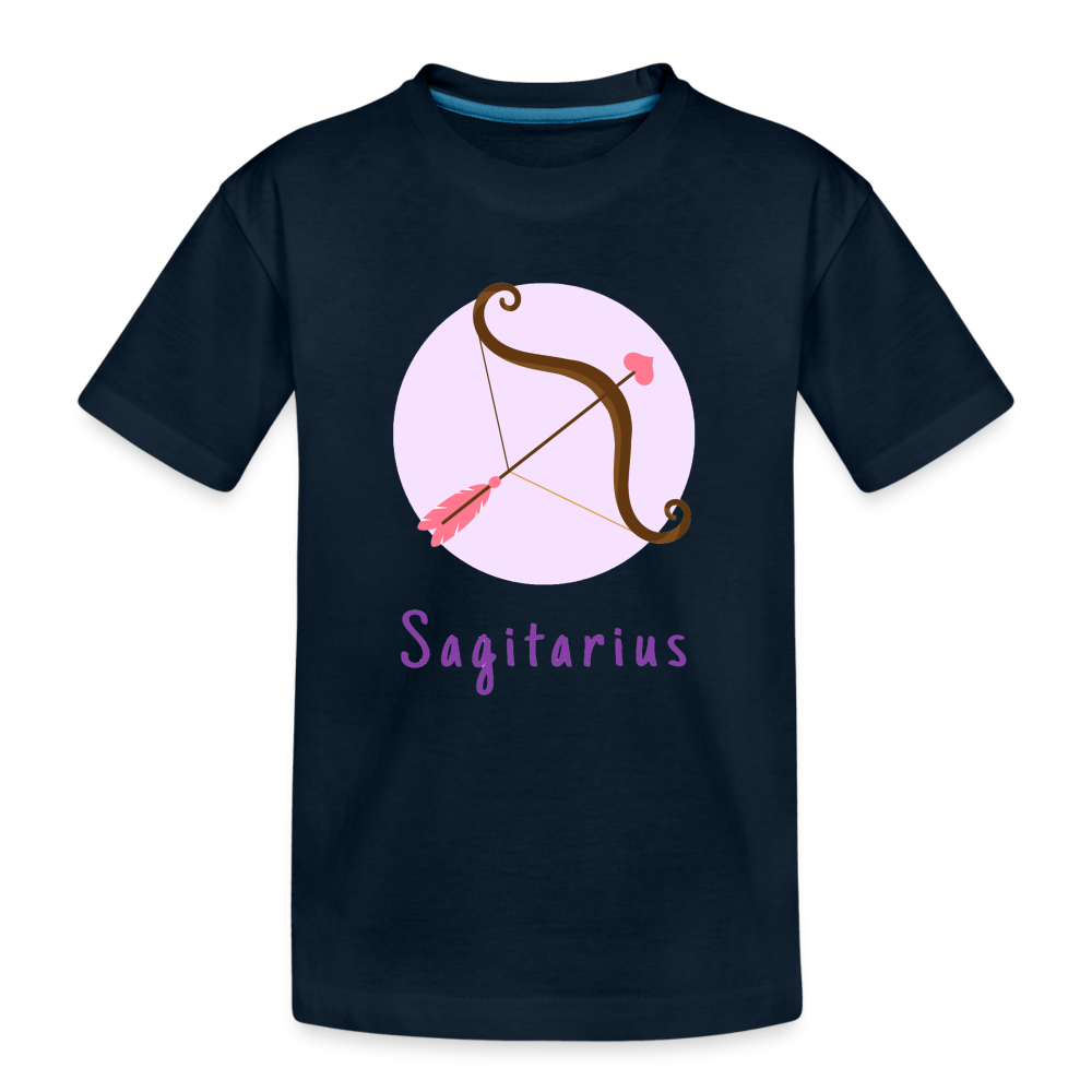 Kid’s Astro Toon Sagittarius Premium Organic T-Shirt - deep navy