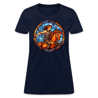 Thumbnail for Women's Mosaic Sagittarius T-Shirt - navy