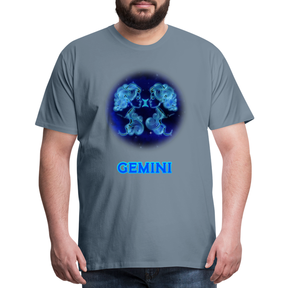 Men's Gemini Premium T-Shirt - steel blue