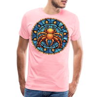 Thumbnail for Men's Mosaic Cancer Premium T-Shirt - pink