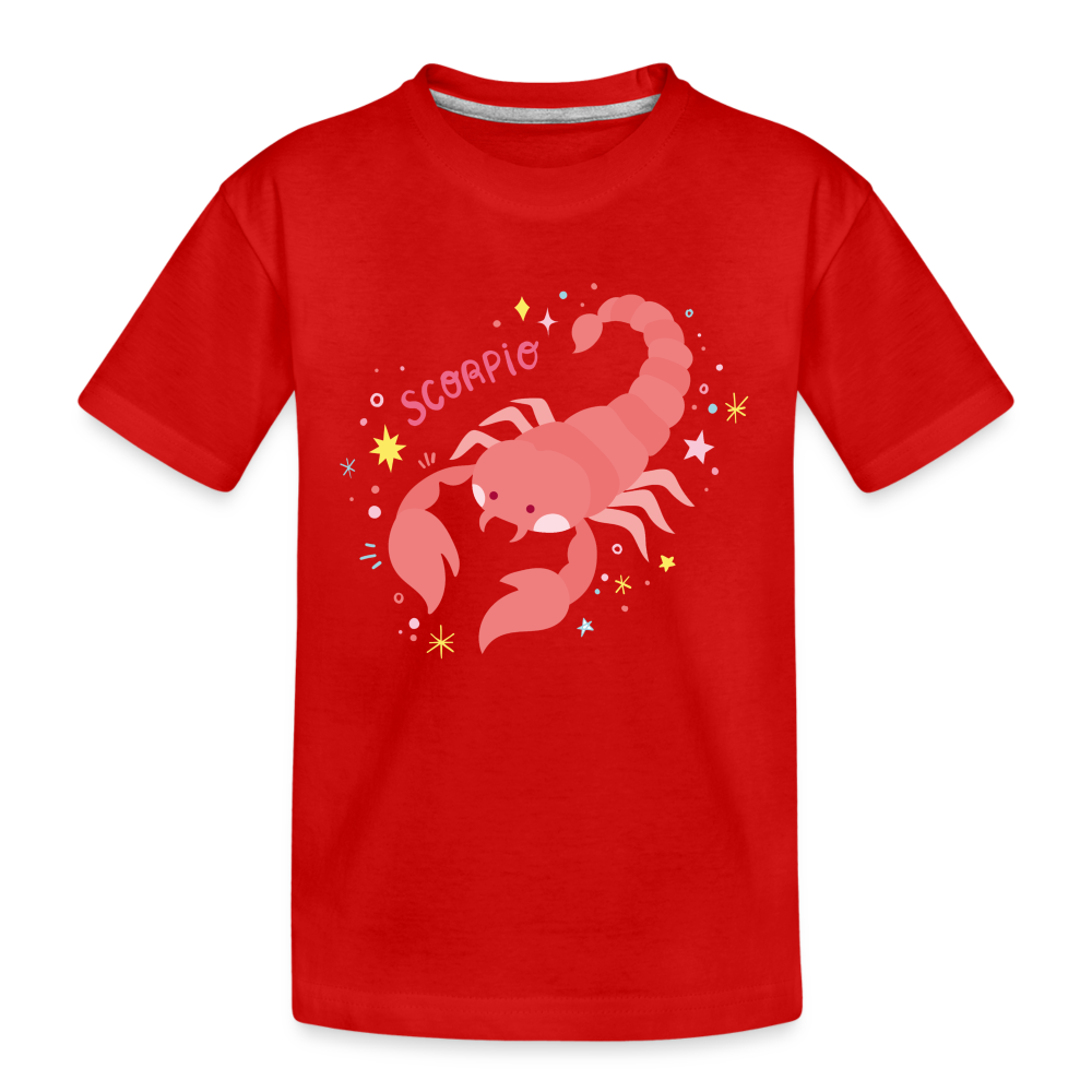 Kid’s Pinky Scorpio Premium Organic T-Shirt - red