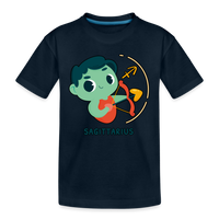 Thumbnail for Kid’s Cartoony Sagittarius Premium Organic T-Shirt - deep navy