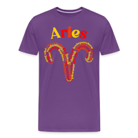 Thumbnail for Men's Power Words Aries Premium T-Shirt - purple