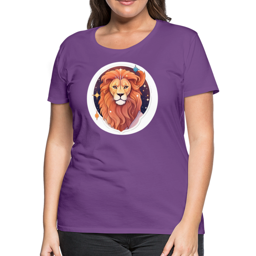 Women's Symbol Leo Premium T-Shirt - purple