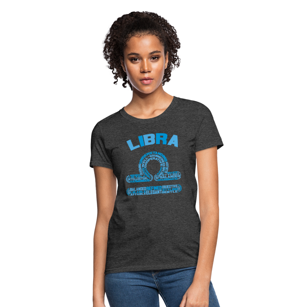 Women's Power Words Libra T-Shirt - heather black