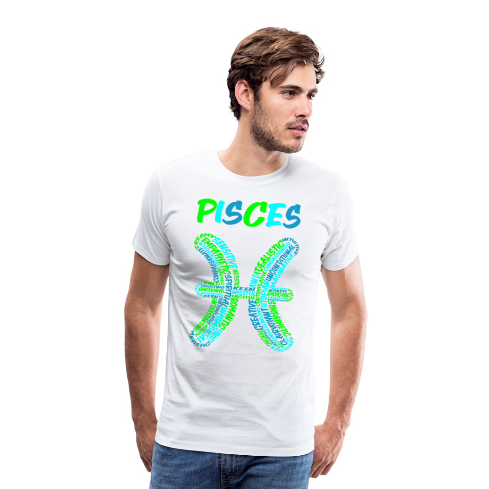 Men's Power Words Pisces Premium T-Shirt - white