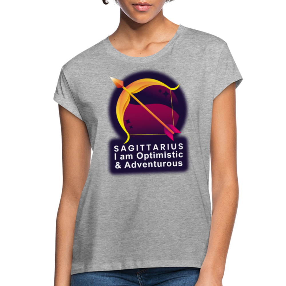 Women's Glow Sagittarius Relaxed Fit T-Shirt - heather gray