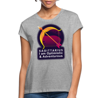 Thumbnail for Women's Glow Sagittarius Relaxed Fit T-Shirt - heather gray