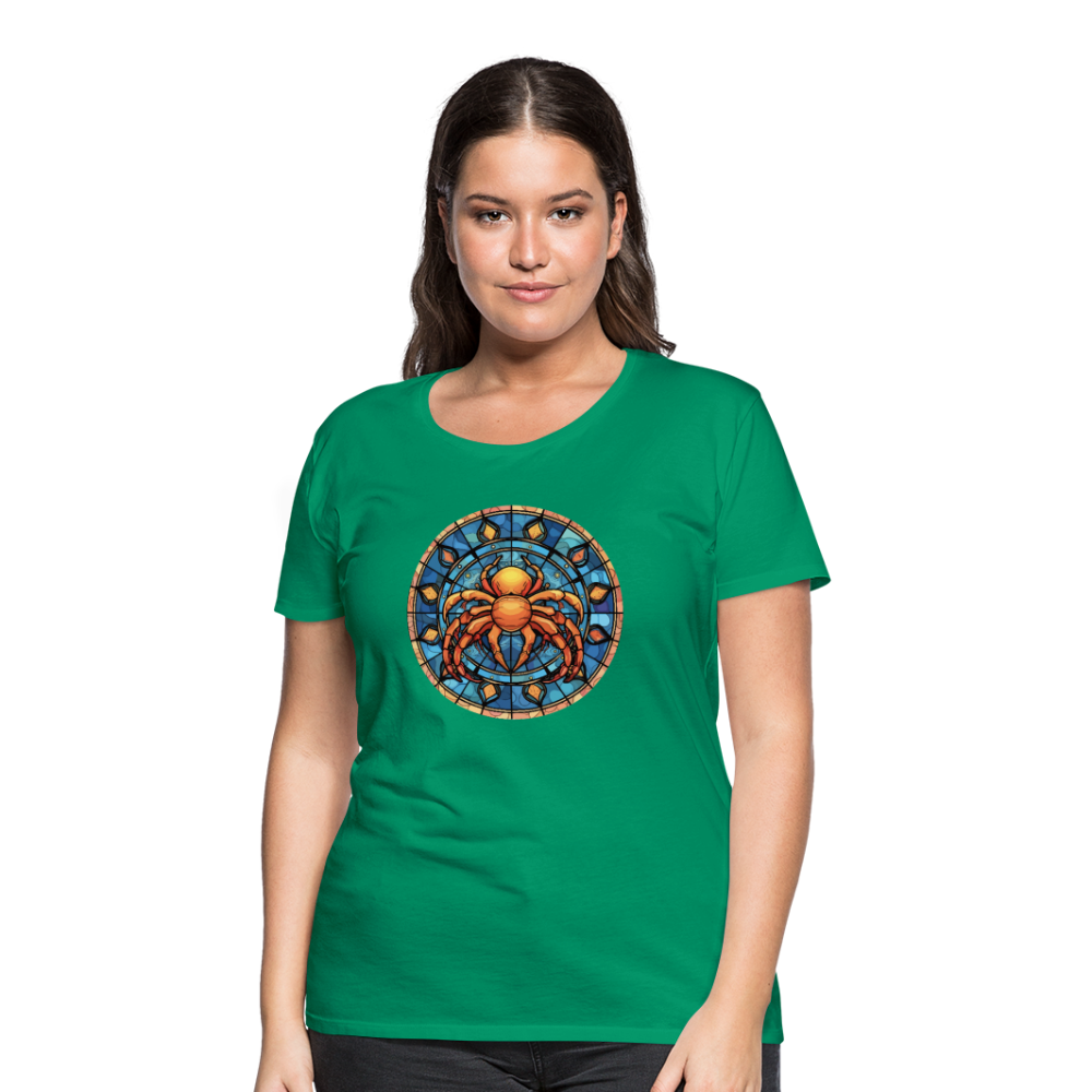 Women’s Mosaic Cancer Premium T-Shirt - kelly green