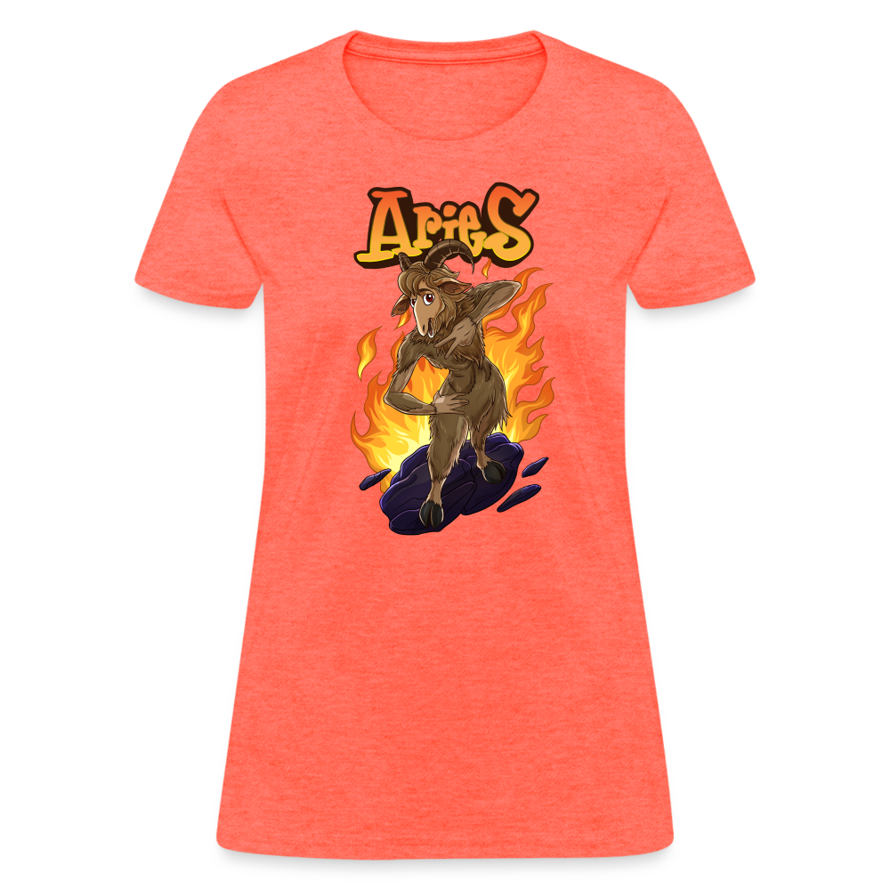 Women's Aries Narihndrab T-Shirt - heather coral