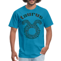 Thumbnail for Men's Power Words Taurus Classic T-Shirt - turquoise