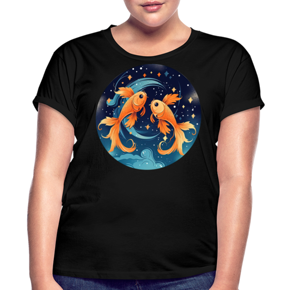 Women's Magic Pisces Relaxed Fit T-Shirt - black