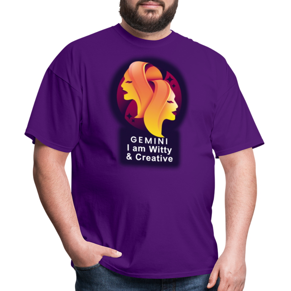 Men's Glow Gemini Classic T-Shirt - purple