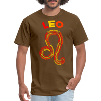 Thumbnail for Men's Power Words Leo Classic T-Shirt - brown