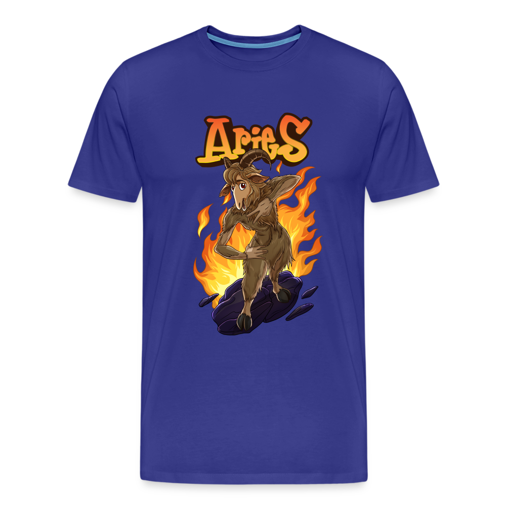 Men's Fiery Aries Premium T-Shirt - royal blue