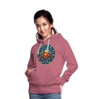 Thumbnail for Women’s Mosaic Cancer Premium Hoodie - mauve