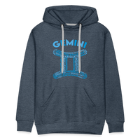 Thumbnail for Men's Power Words Gemini Premium Hoodie - heather denim