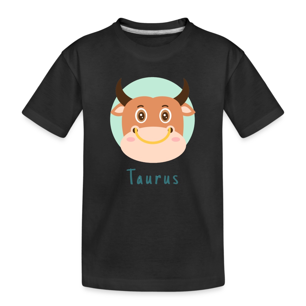 Kid’s Astro Toon Taurus Premium Organic T-Shirt - black