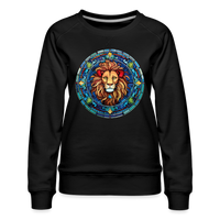 Thumbnail for Women’s Mosaic Leo Premium Sweatshirt - black