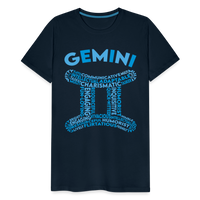 Thumbnail for Men's Power Words Gemini Premium T-Shirt - deep navy