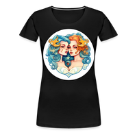 Thumbnail for Women’s Symbol Gemini Premium T-Shirt - black