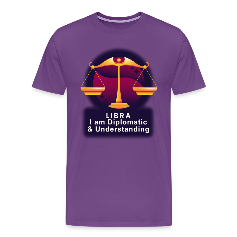 Men's Glow Libra Premium T-Shirt - purple