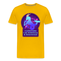 Thumbnail for Men's Neon Capricorn Premium T-Shirt - sun yellow