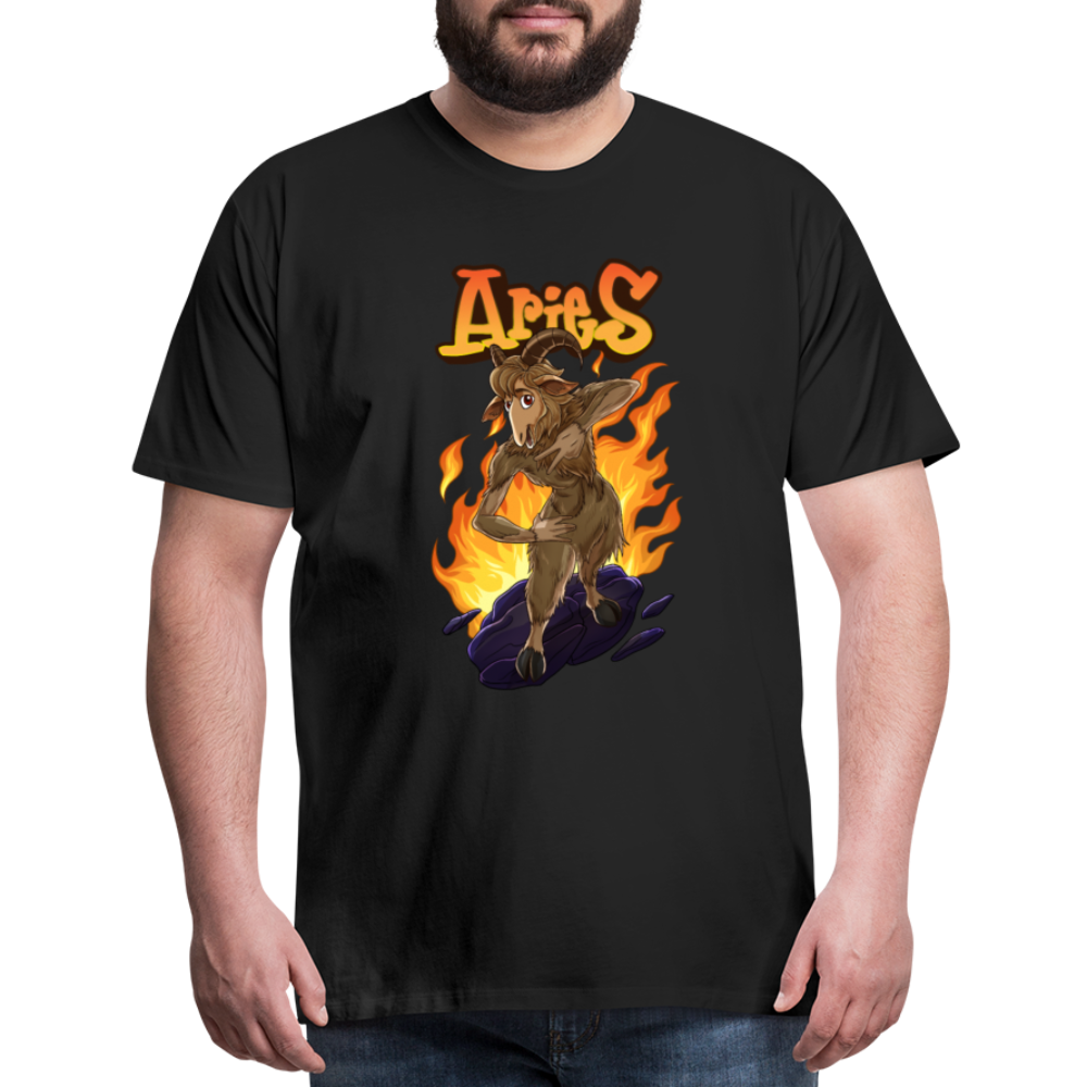 Men's Fiery Aries Premium T-Shirt - black