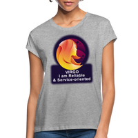 Thumbnail for Women's Glow Virgo Relaxed Fit T-Shirt - heather gray