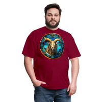 Thumbnail for Men's Mosaic Capricorn Classic T-Shirt - burgundy