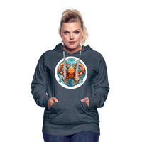 Thumbnail for Women’s Symbol Cancer Premium Hoodie - heather denim