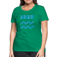 Thumbnail for Women's Power Words Aquarius Premium T-Shirt - kelly green