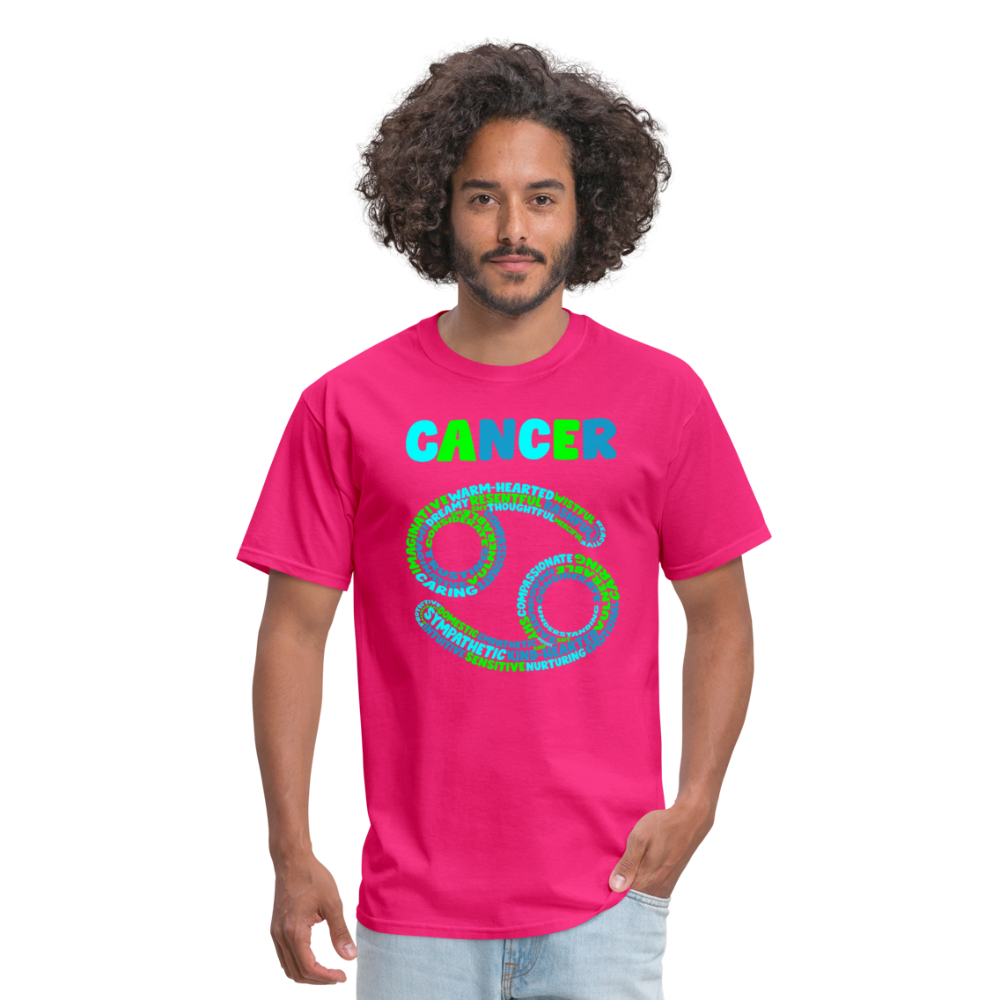 Men's Power Words Cancer Classic T-Shirt - fuchsia