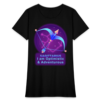 Thumbnail for Women's Neon Sagittarius T-Shirt - black