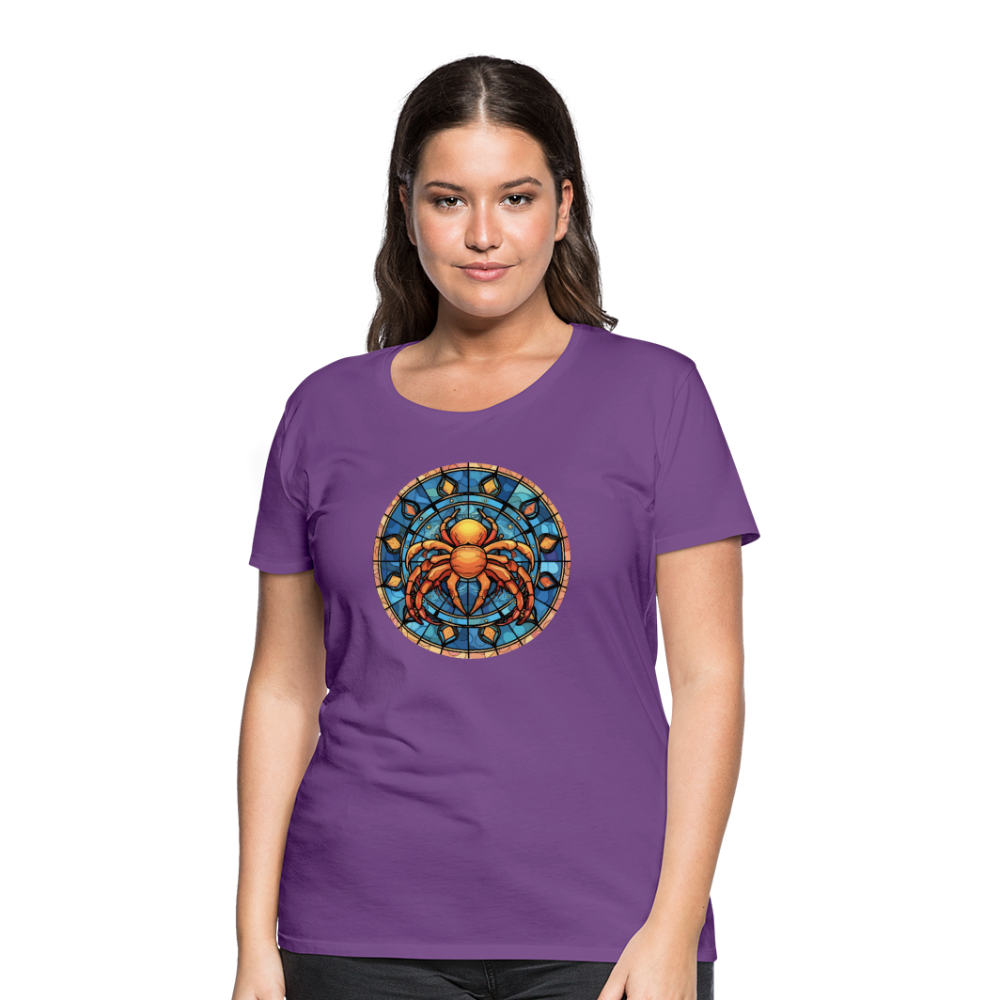 Women’s Mosaic Cancer Premium T-Shirt - purple