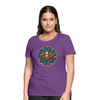 Thumbnail for Women’s Mosaic Cancer Premium T-Shirt - purple