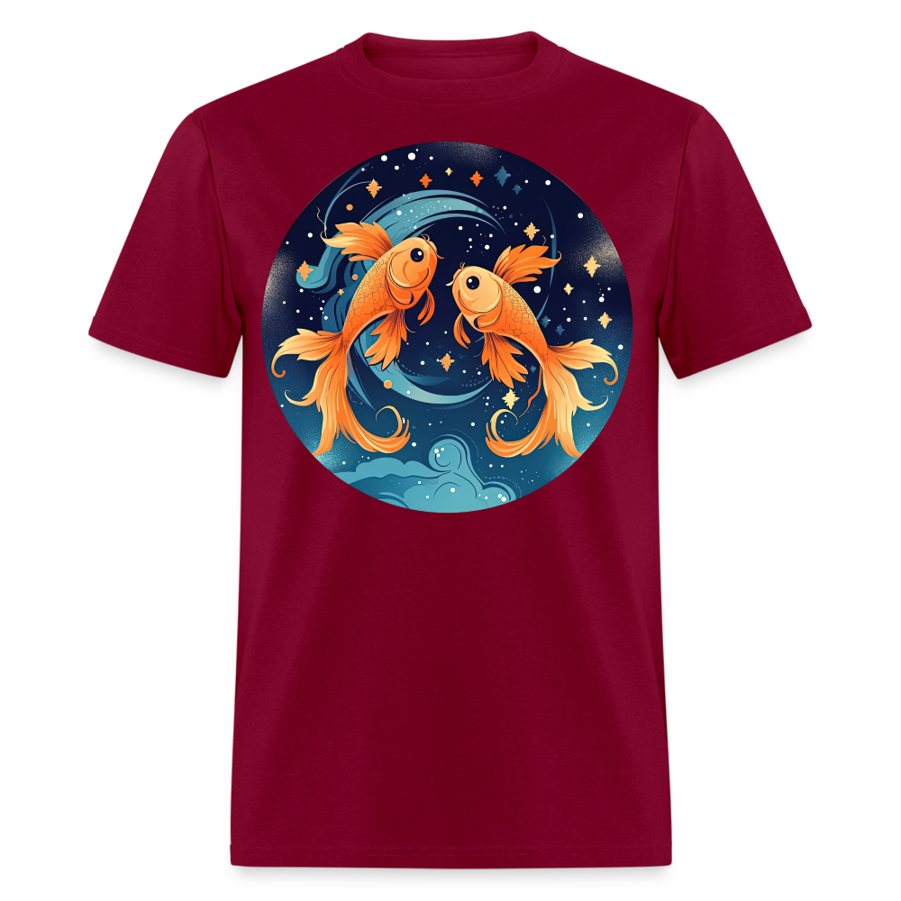 Men's Magic Pisces Classic T-Shirt - burgundy