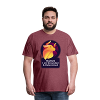 Thumbnail for Men's Glow Taurus Premium T-Shirt - heather burgundy